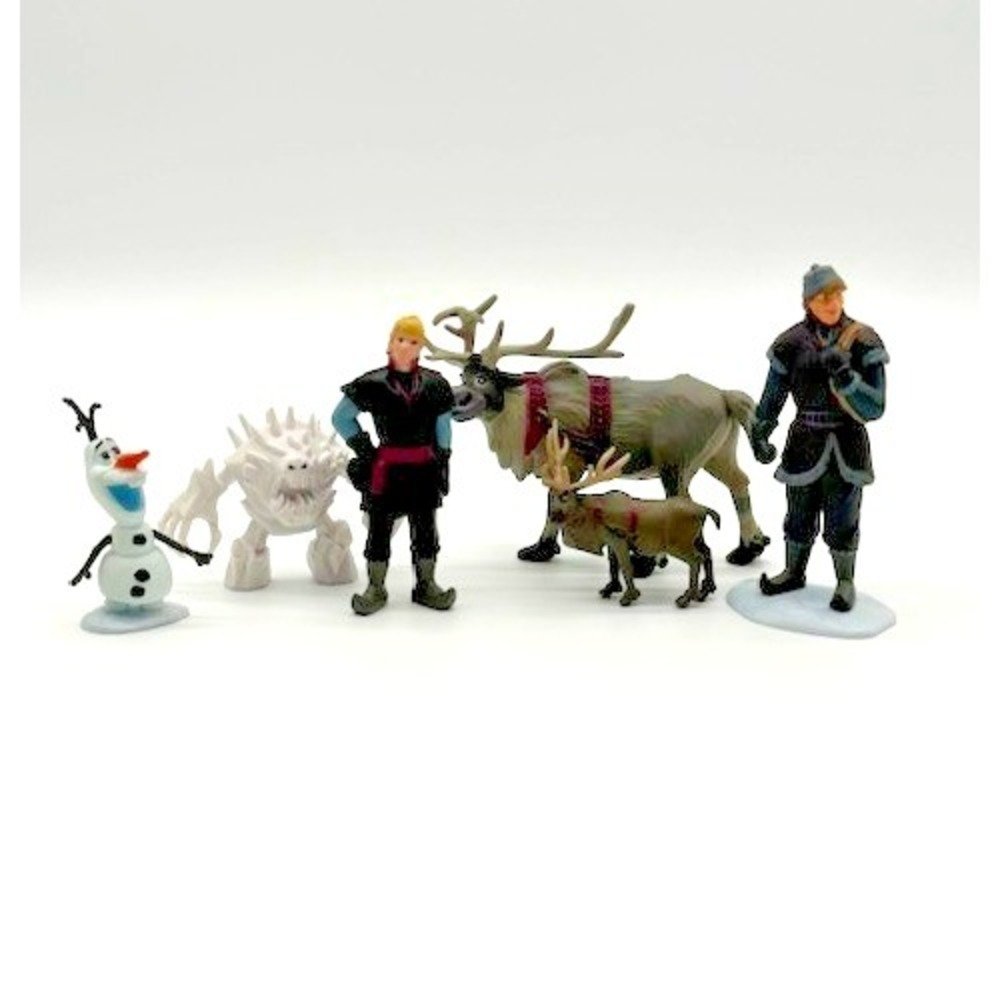 Disney Frozen Figure Lot Olaf Kristoff Sven Marshmallow Toy Bundle